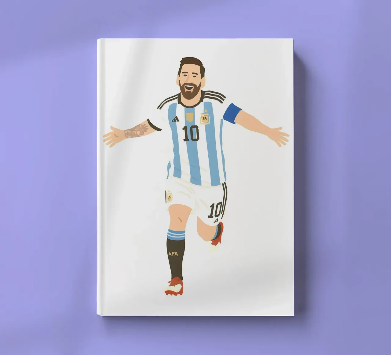 Lionel Messi Argentina Minimalist notitieboek van MoviesArt