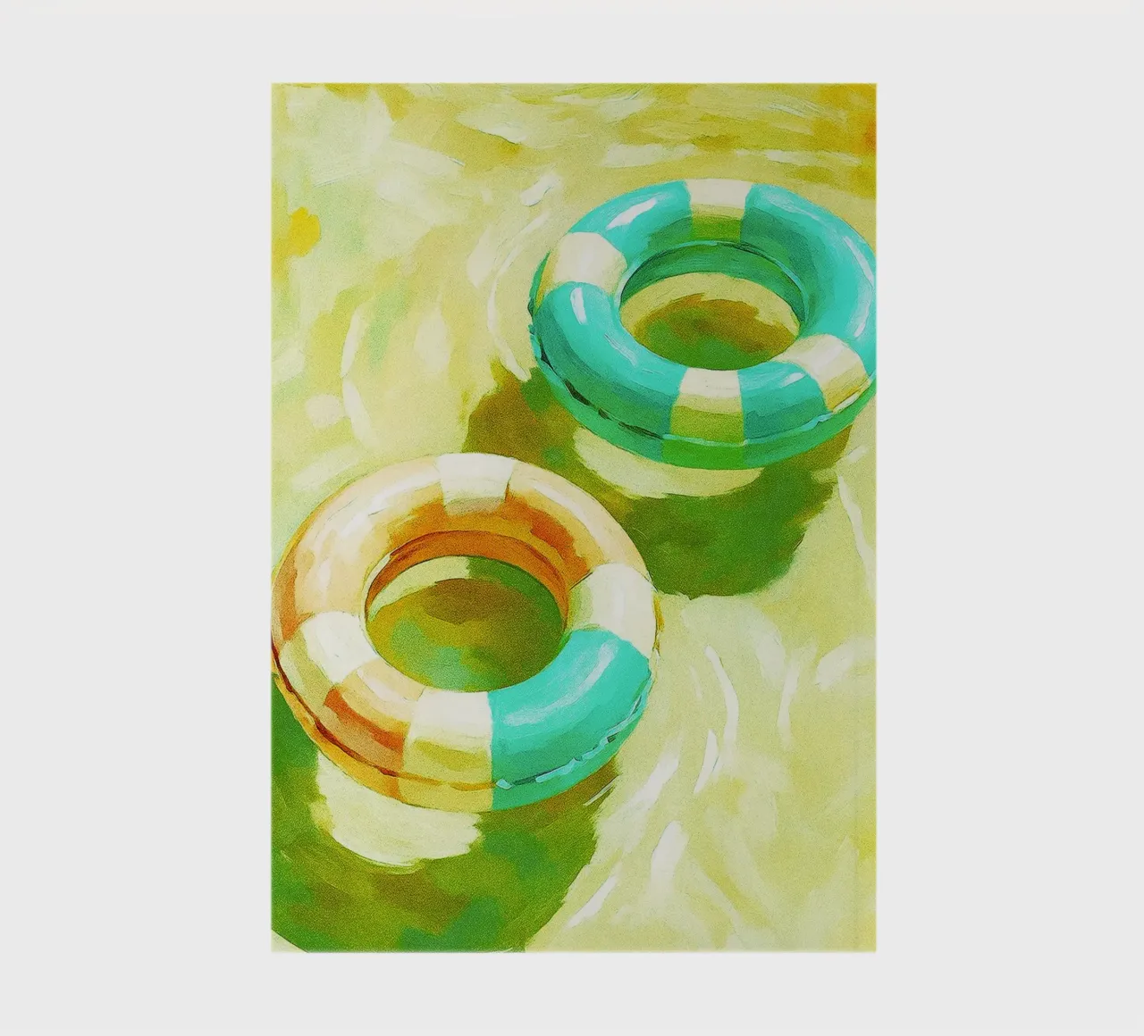 pool floating abstract drawing ilustration notebook by danine