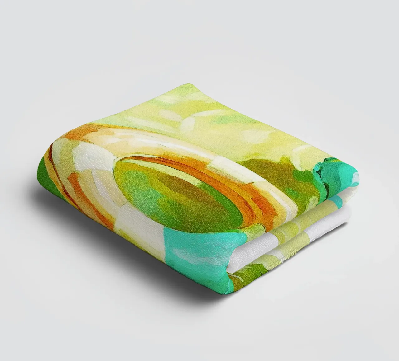 pool floating abstract drawing ilustration towel by danine