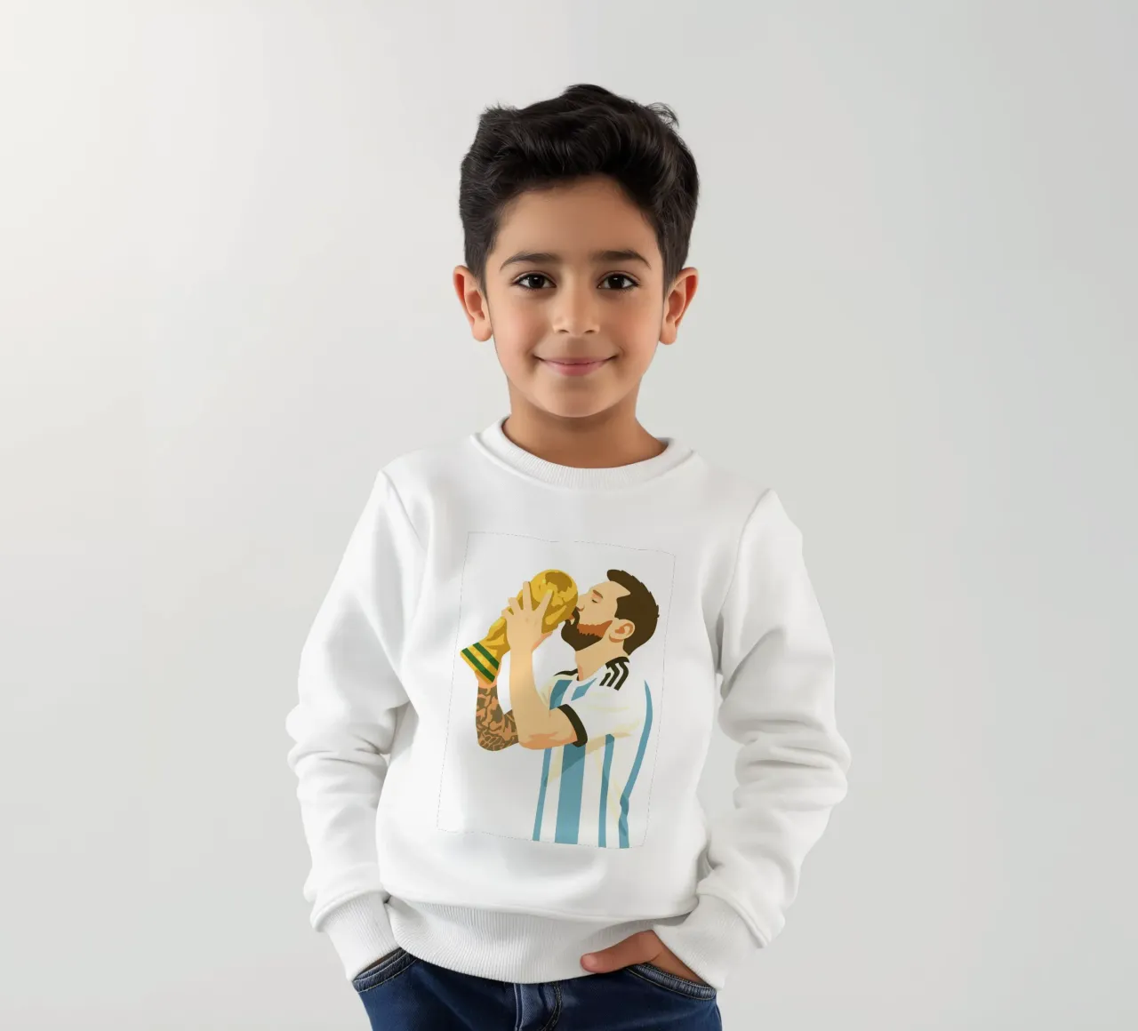 Lionel Messi World Cup sudadera para niño de MoviesArt