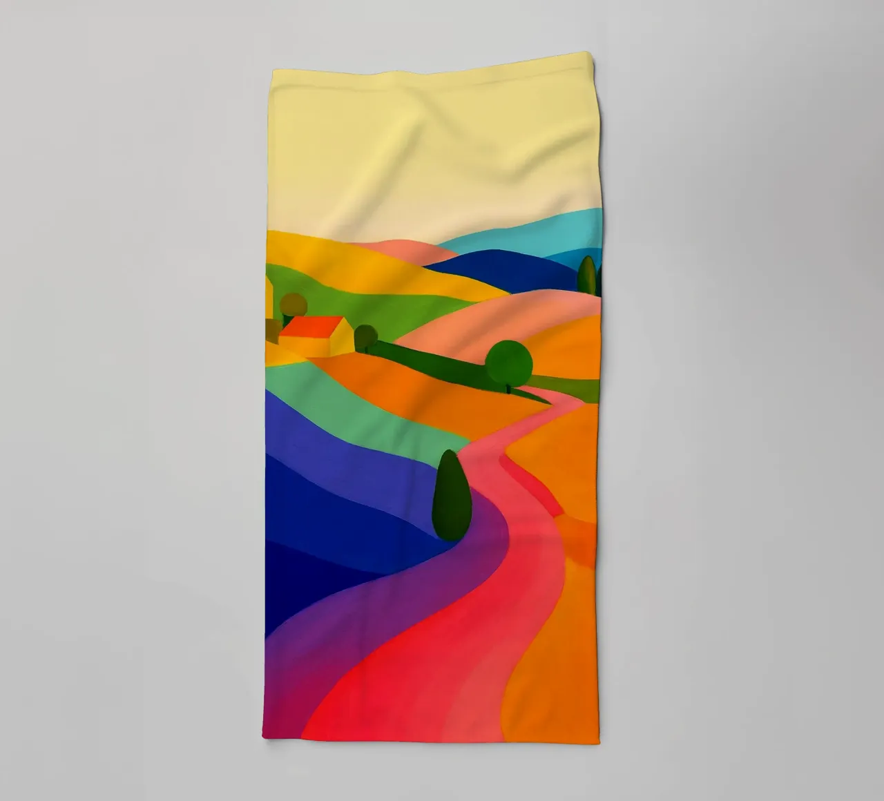 rustic abstract drawing ilustration towel by danine