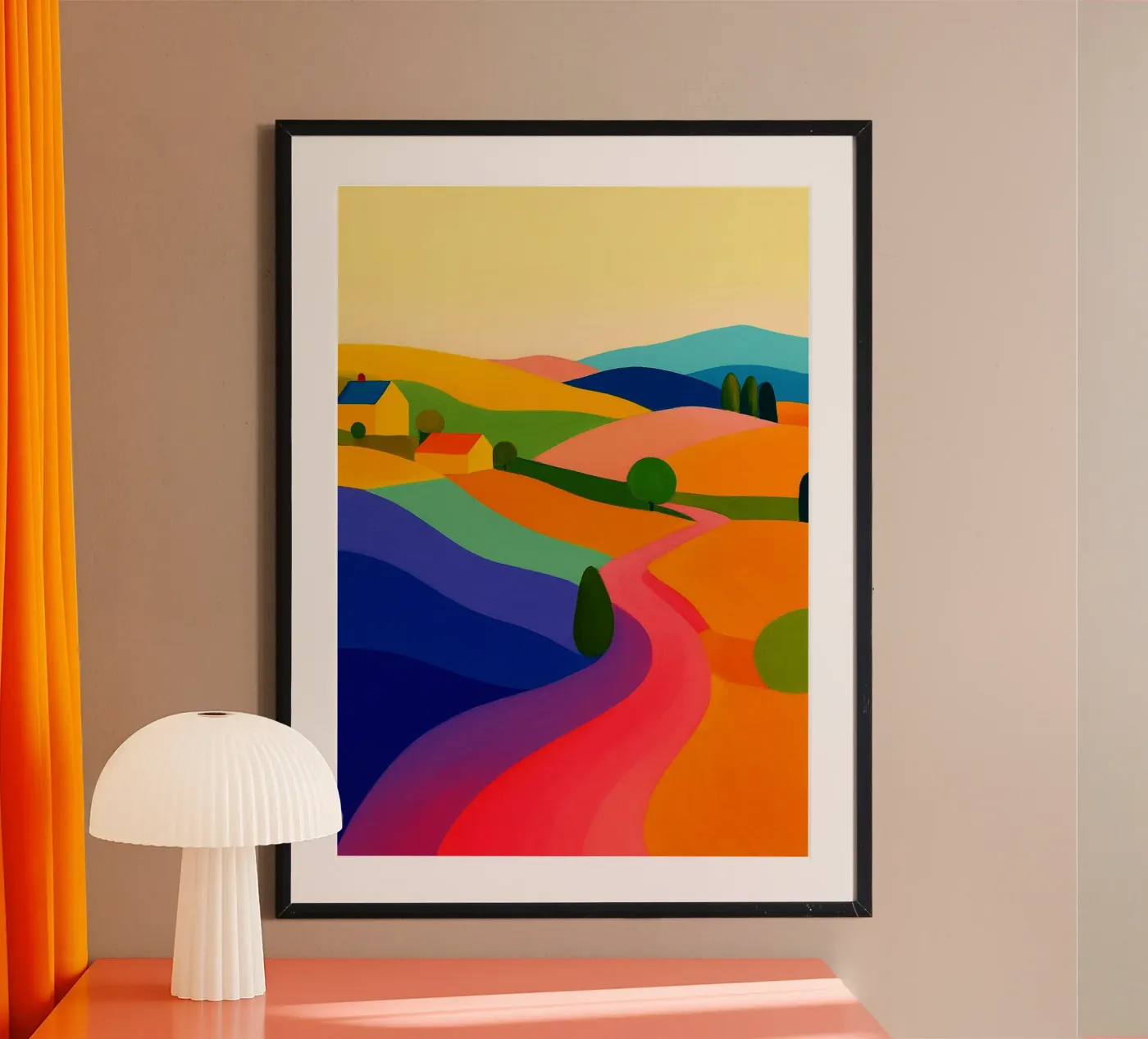 disegno astratto rustico ilustrazione poster da danine