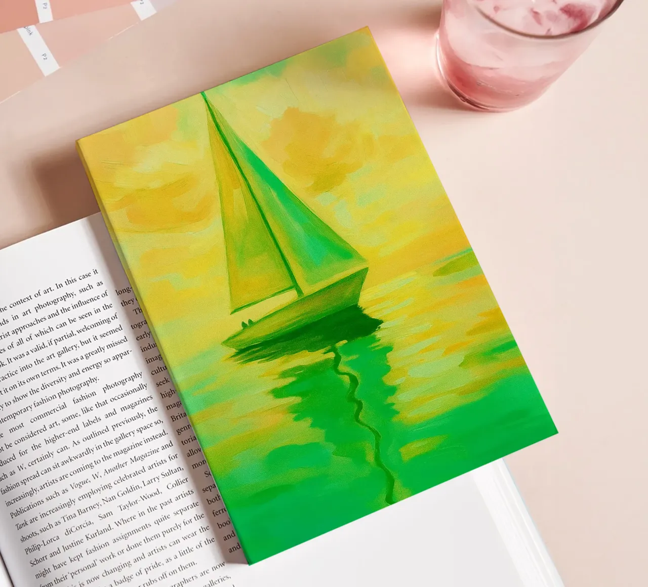 sailboat abstract drawing ilustration notebook by danine