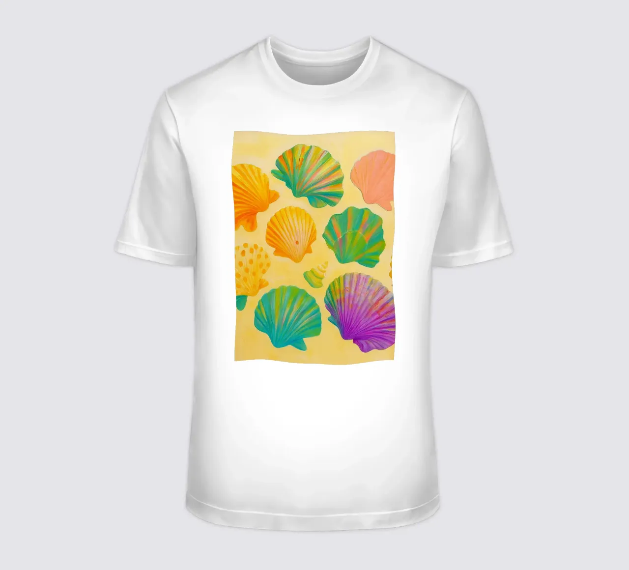 schelp abstracte tekening ilustratie t-shirt van danine