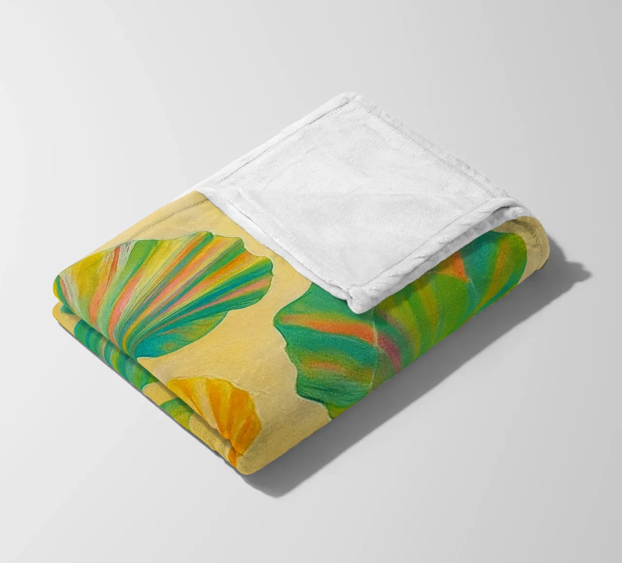 seashell abstract drawing ilustration fleece blanket by danine