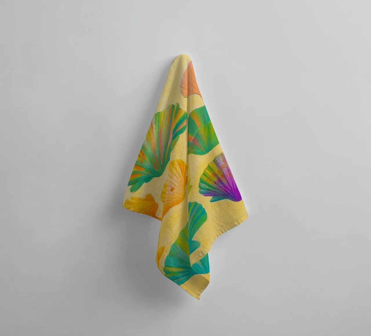 seashell abstract drawing ilustration towel by danine