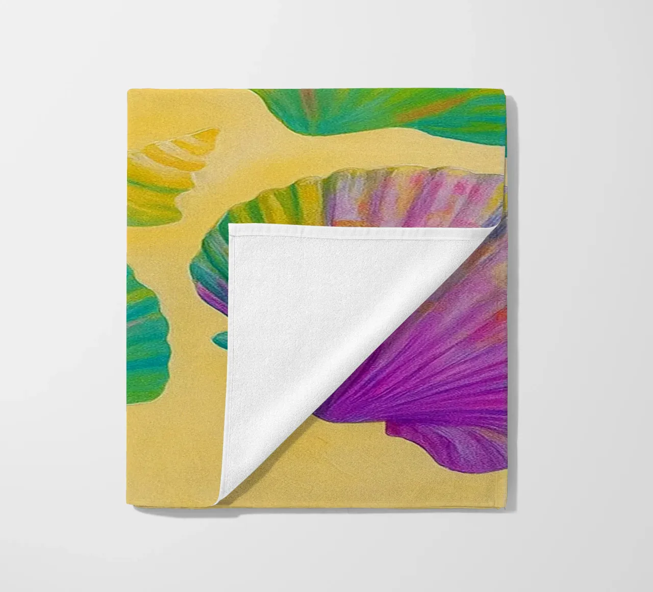 seashell abstract drawing ilustration beach towel by danine