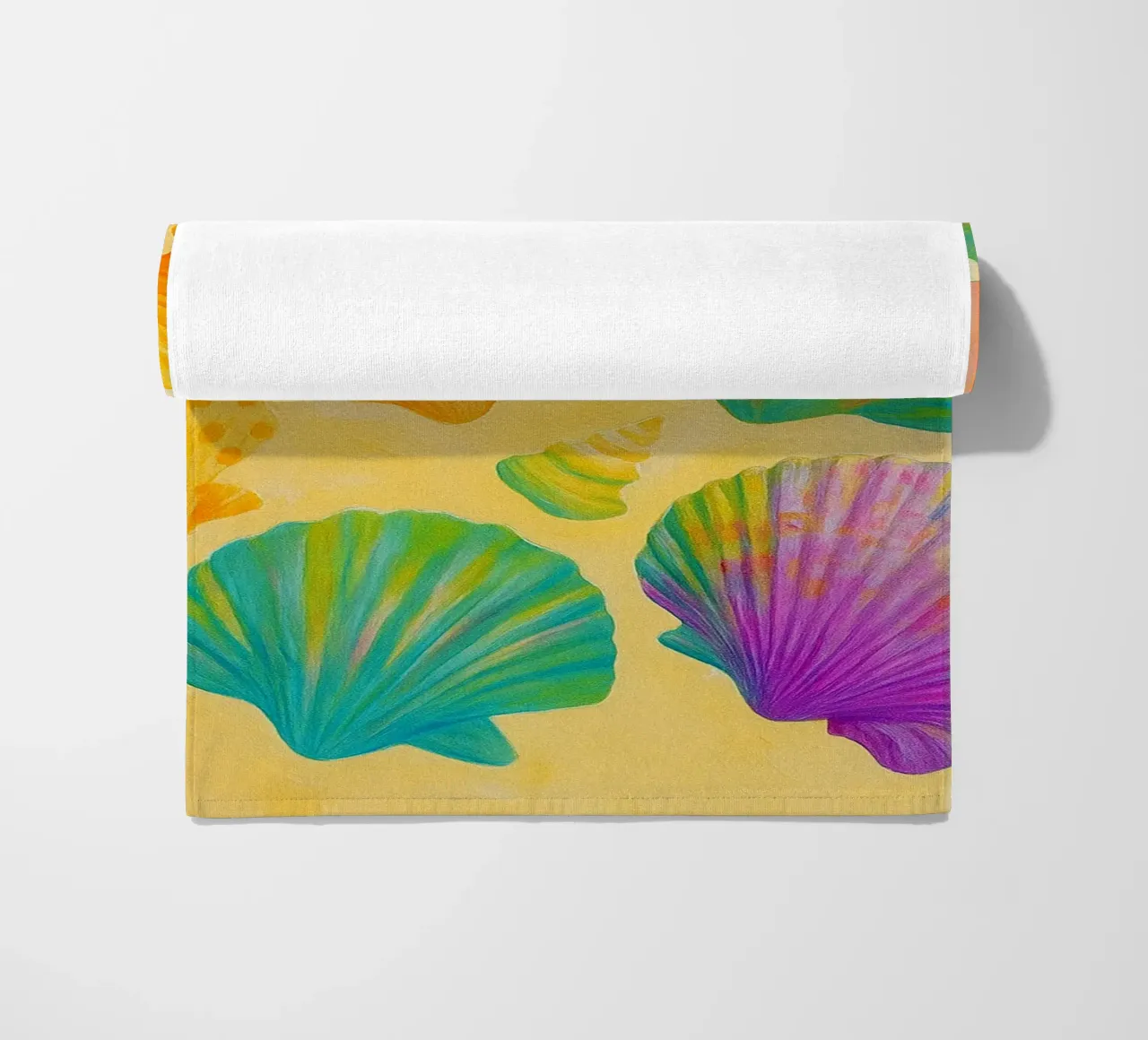 seashell abstract drawing ilustration beach towel by danine