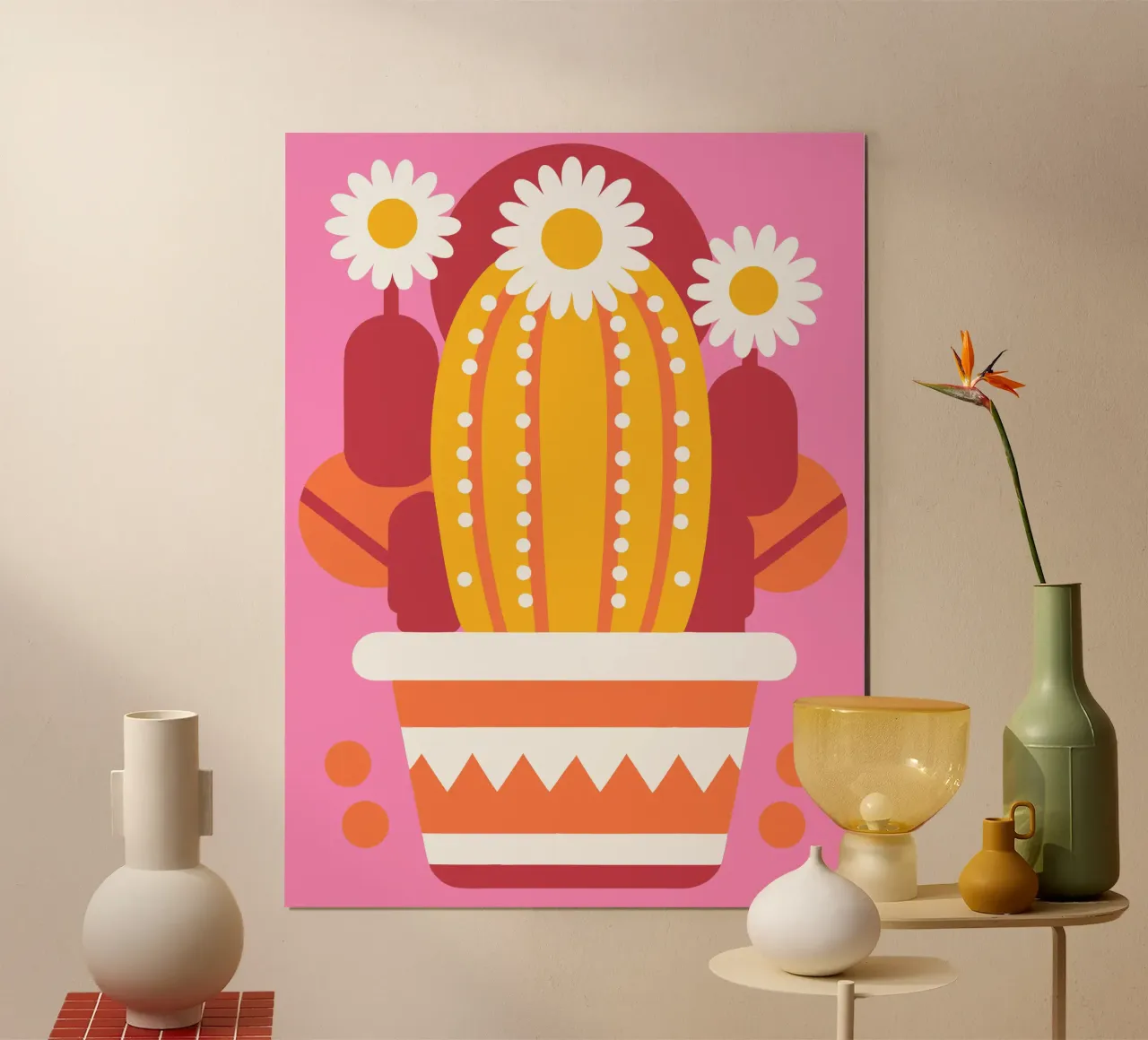 Cute Cactus poster by FLOWER PLACE SHOP