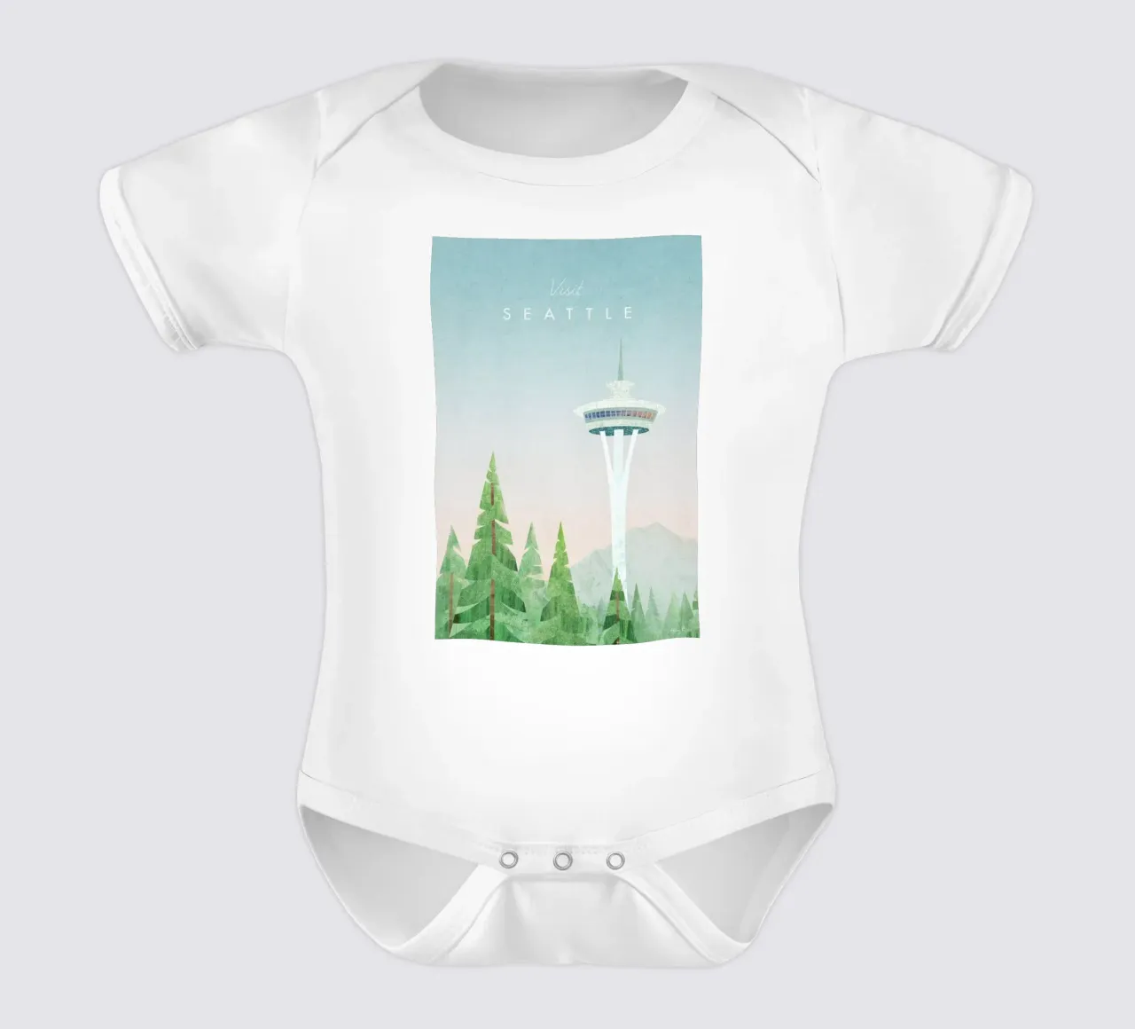 Seattle short-sleeve baby romper by Henry Rivers