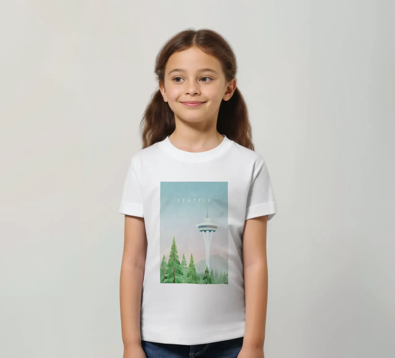 Seattle kinder t-shirt van Henry Rivers