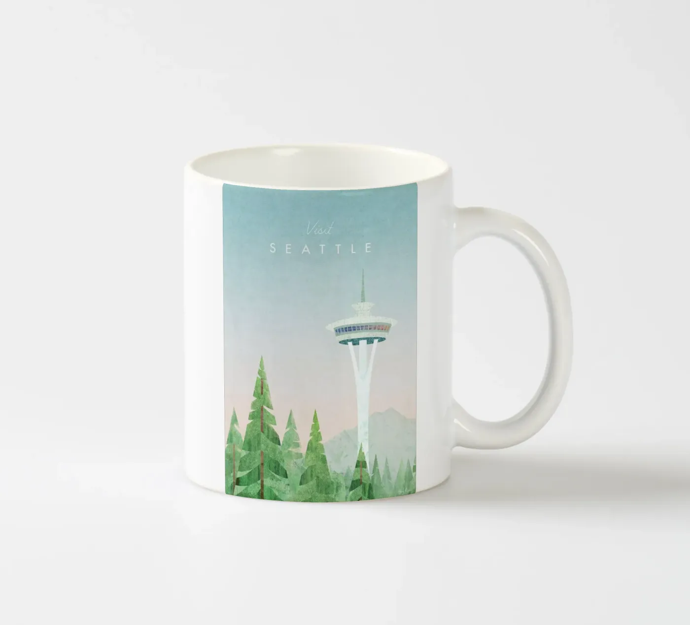 Seattle ceramic mug by Henry Rivers