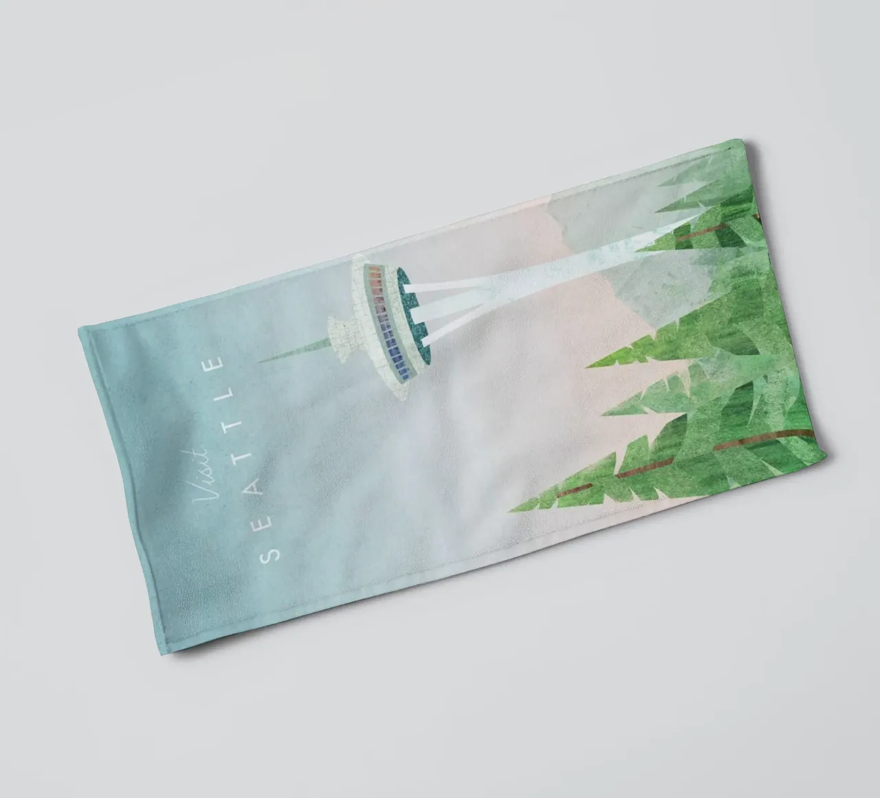 Seattle towel by Henry Rivers