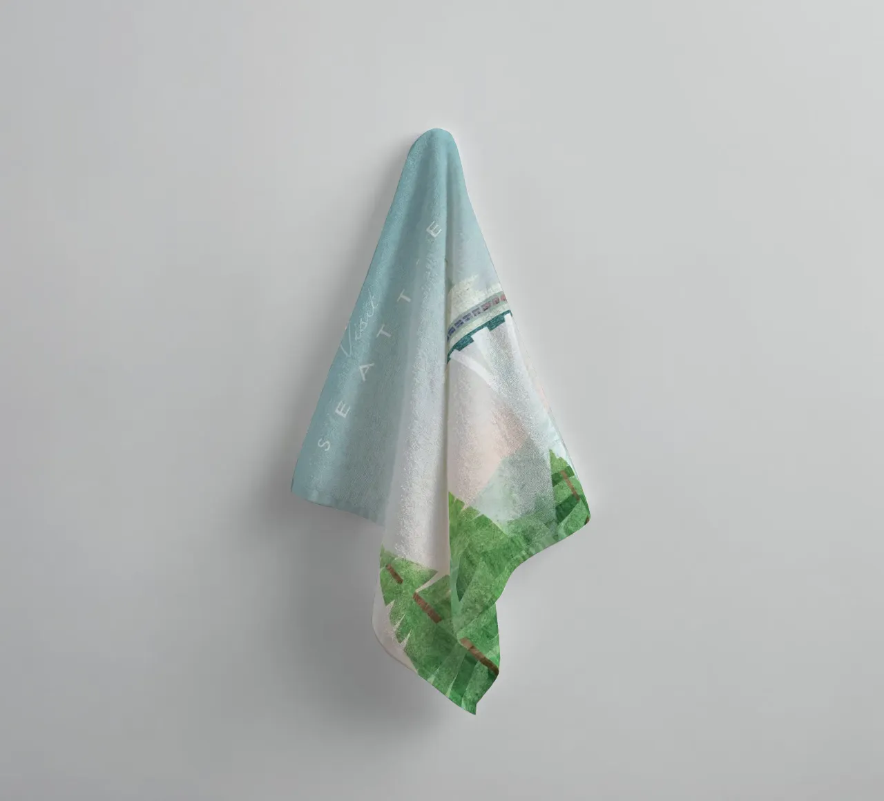 Seattle towel by Henry Rivers