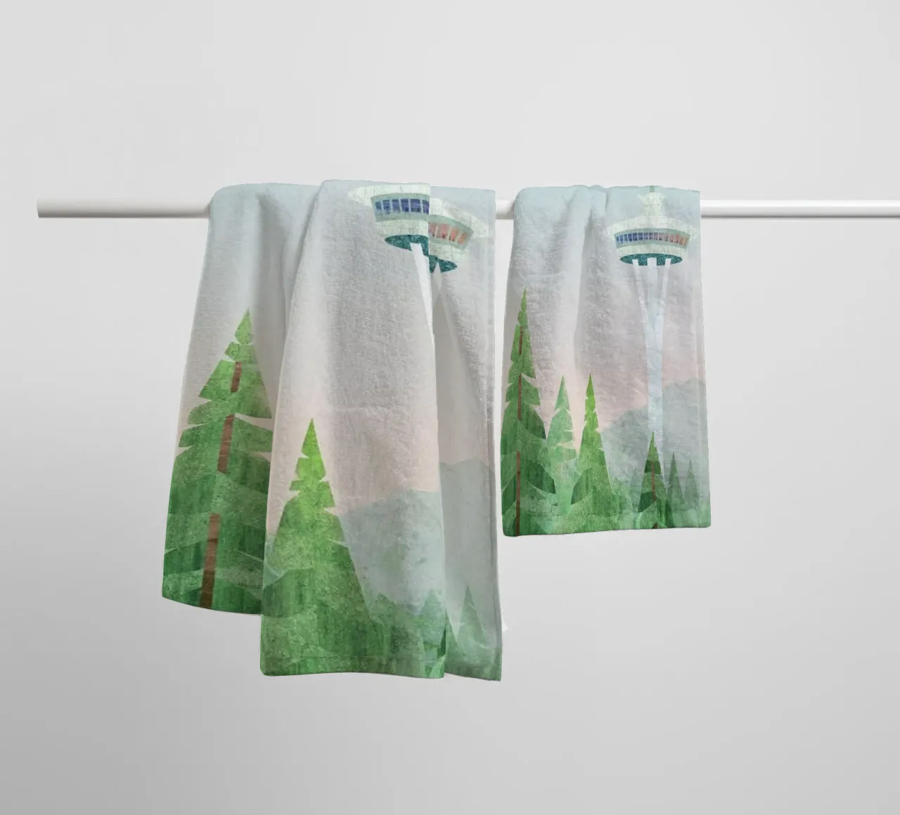 Seattle towel by Henry Rivers