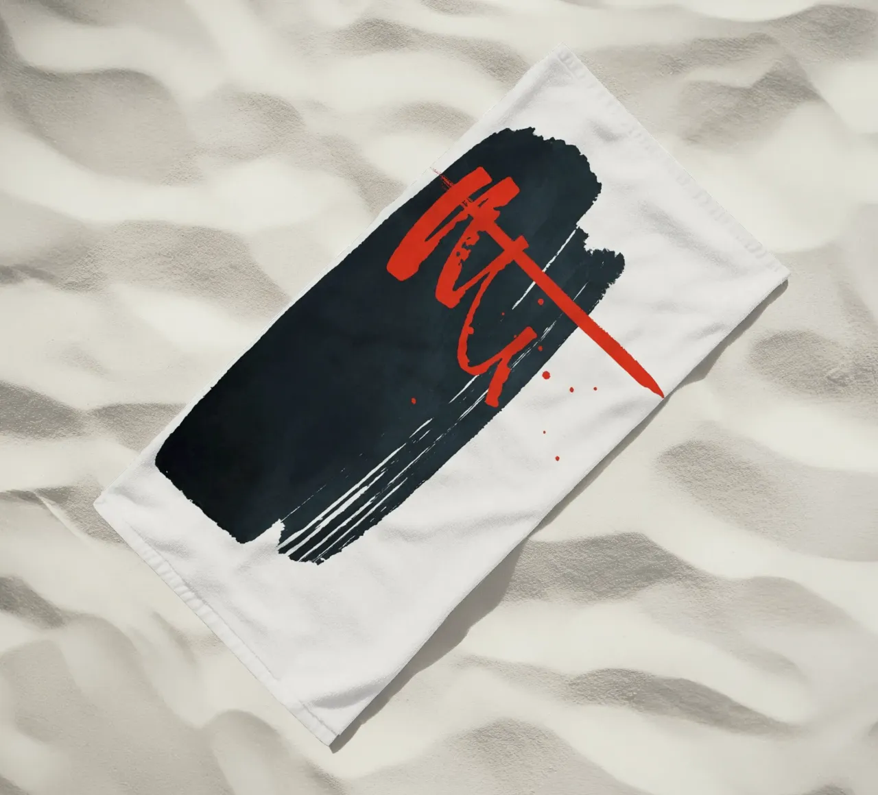 Ink Work 001 beach towel by amini54