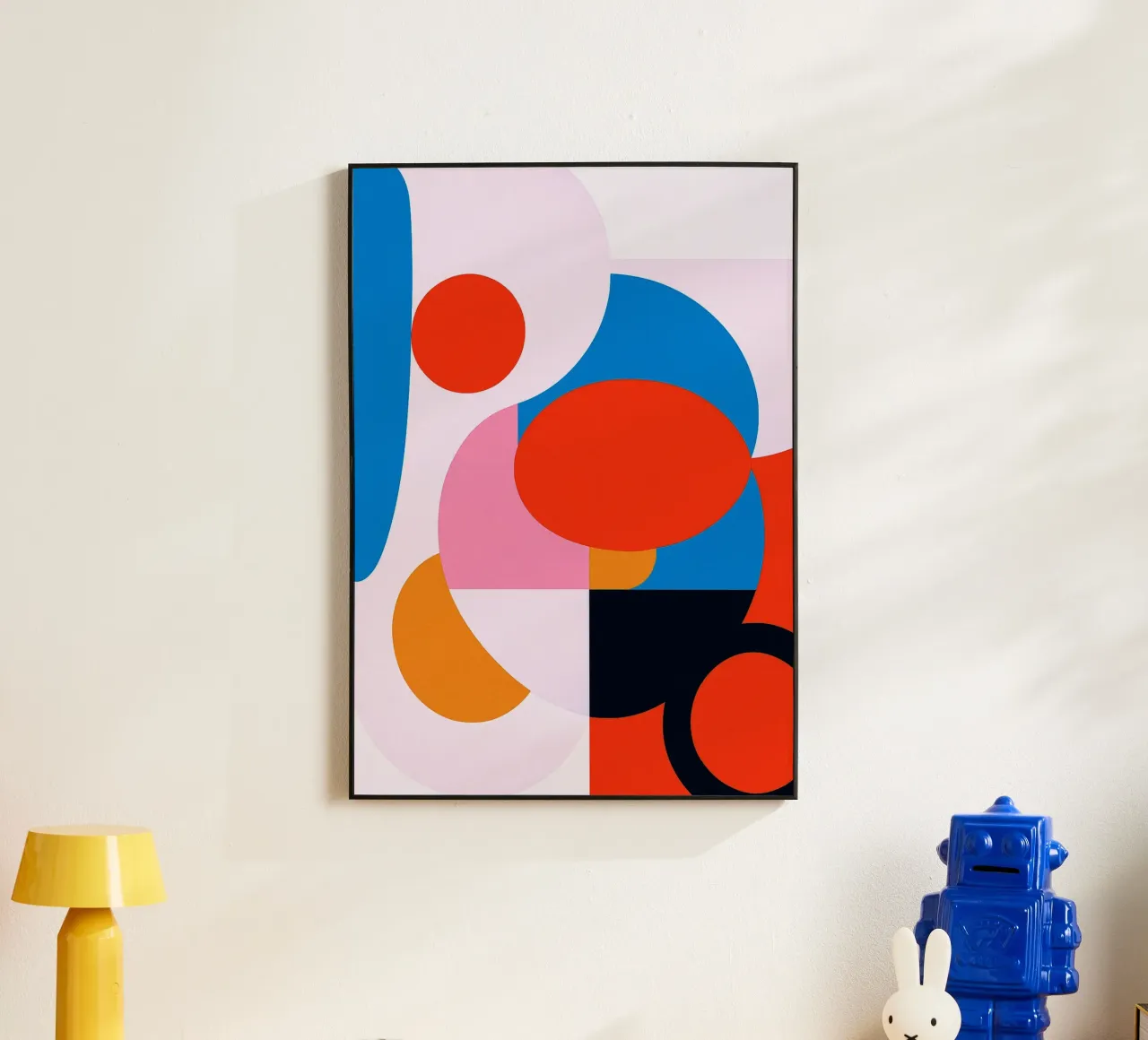 square abstract drawing ilustration alu-dibond by danine