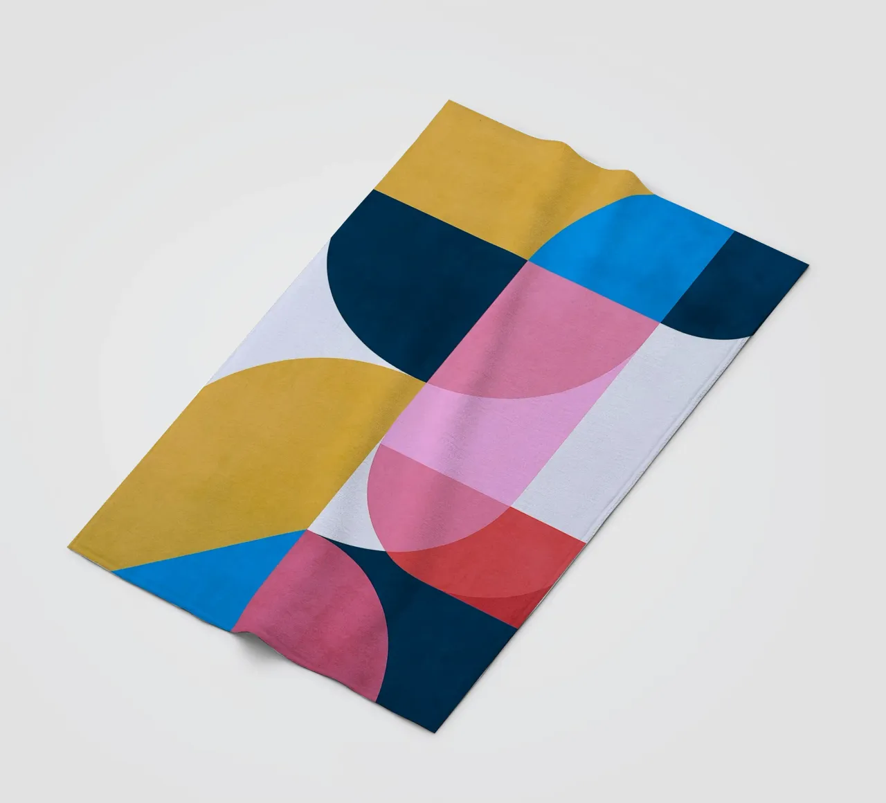 square and circle abstract drawing ilustration fleece blanket by danine