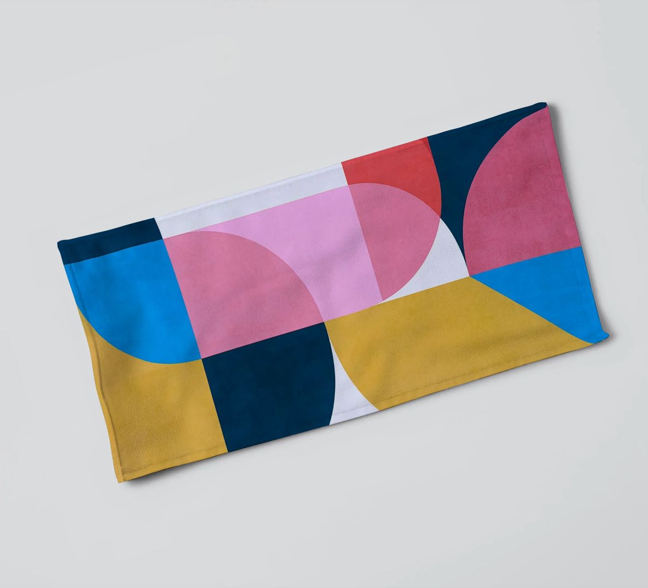 square and circle abstract drawing ilustration towel by danine