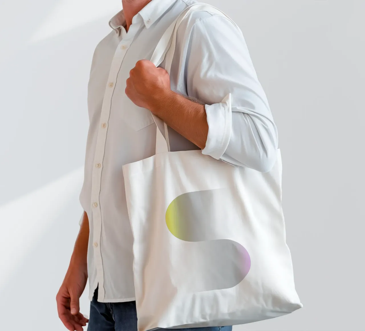 Gradienti danzanti a forma di S borsa in juta da Katja Stehle Design