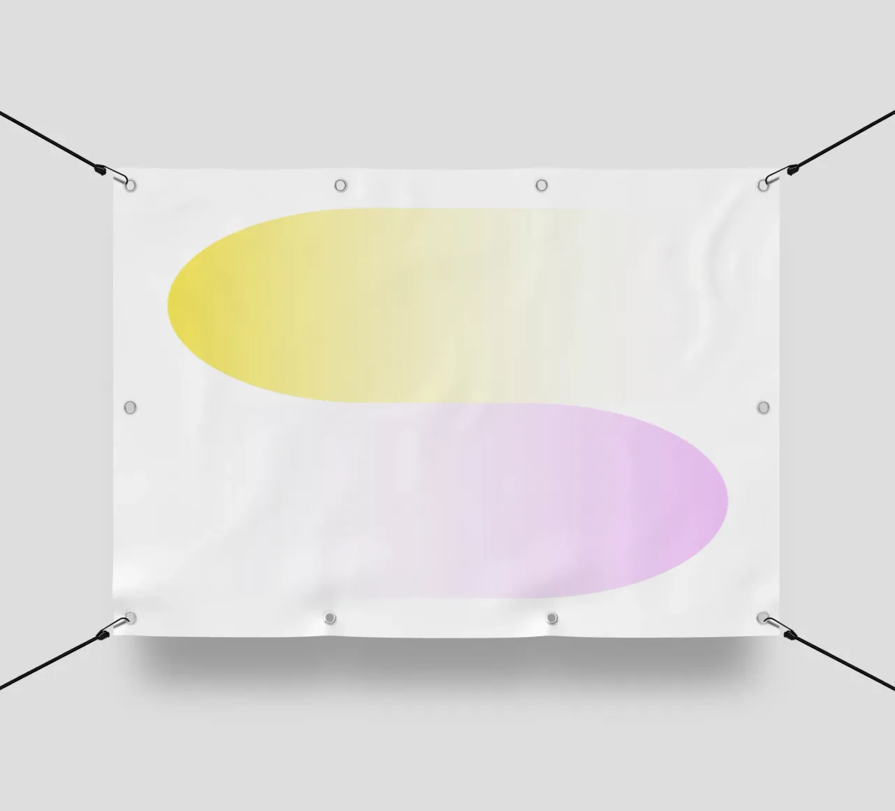Gradienti danzanti a forma di S telo in pvc da Katja Stehle Design