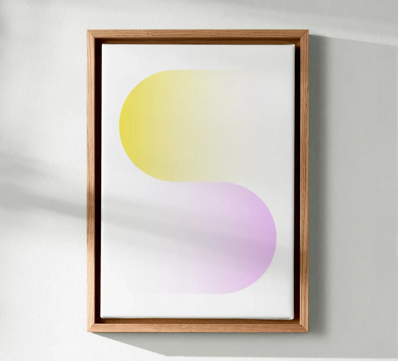 Gradienti danzanti a forma di S tela con Cornice a cassetta da Katja Stehle Design