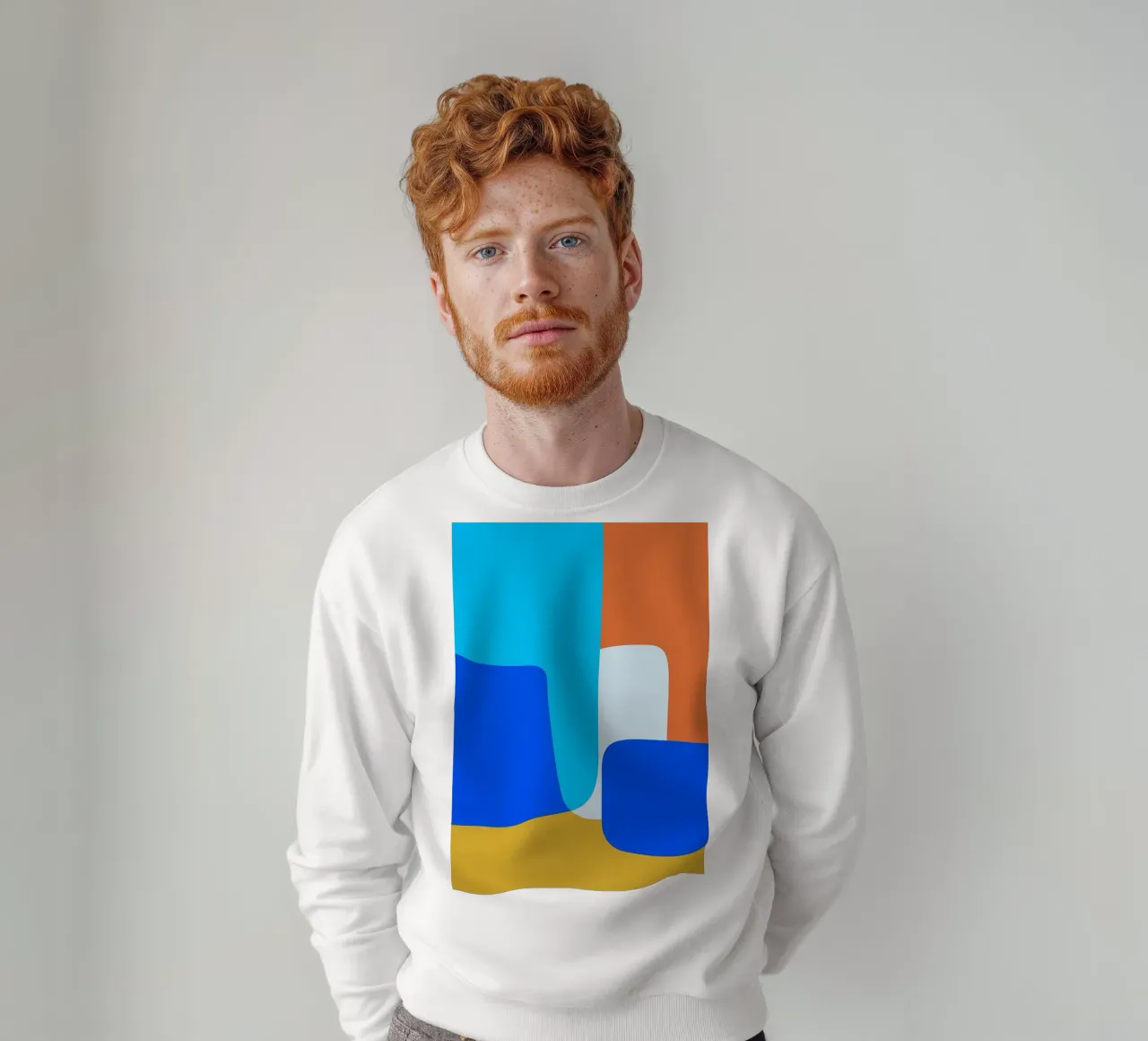square block abstract drawing ilustration sweatshirt by danine