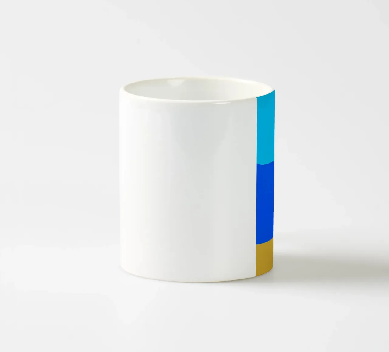 square block abstract drawing ilustration ceramic mug by danine