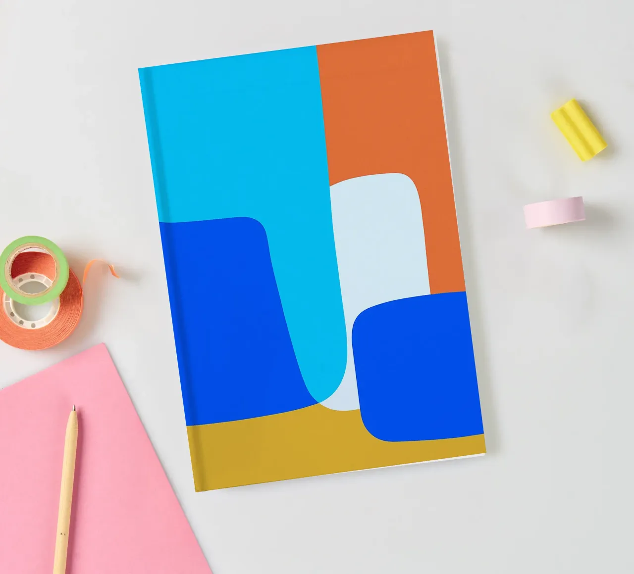 square block abstract drawing ilustration notebook by danine