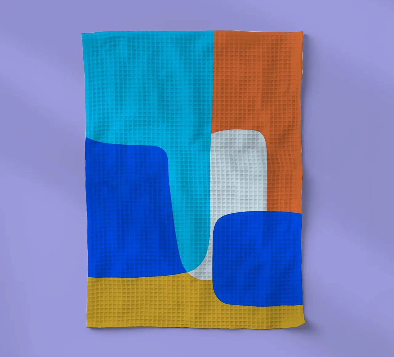 square block abstract drawing ilustration tea towel by danine