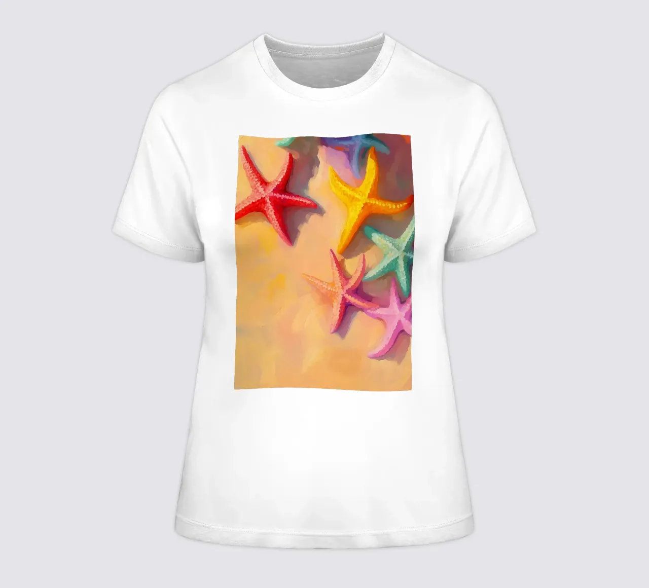 Seestern abstrakte Zeichnung Illustration Frauen T-Shirt von danine