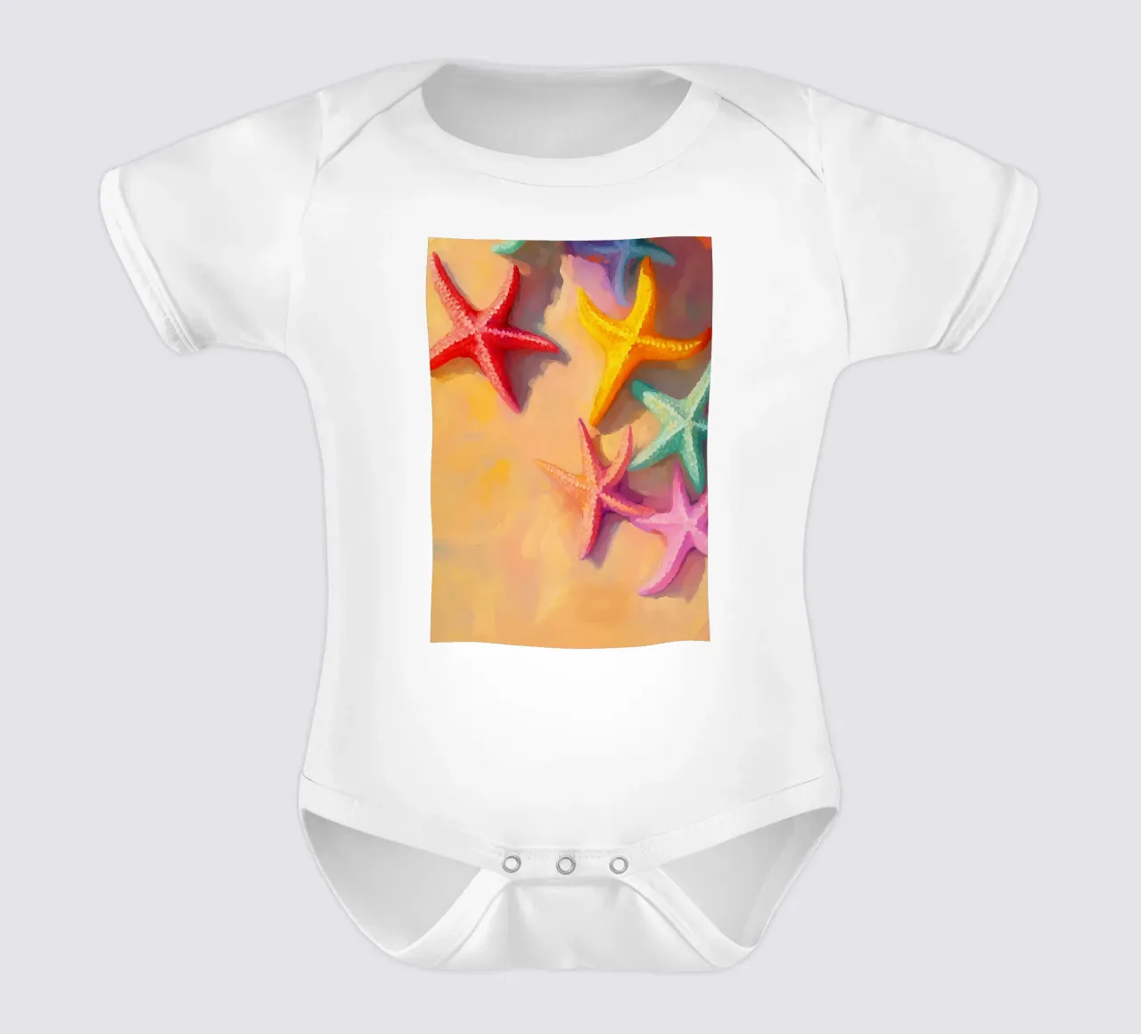 Seestern abstrakte Zeichnung Illustration Kurzarm Babybody von danine