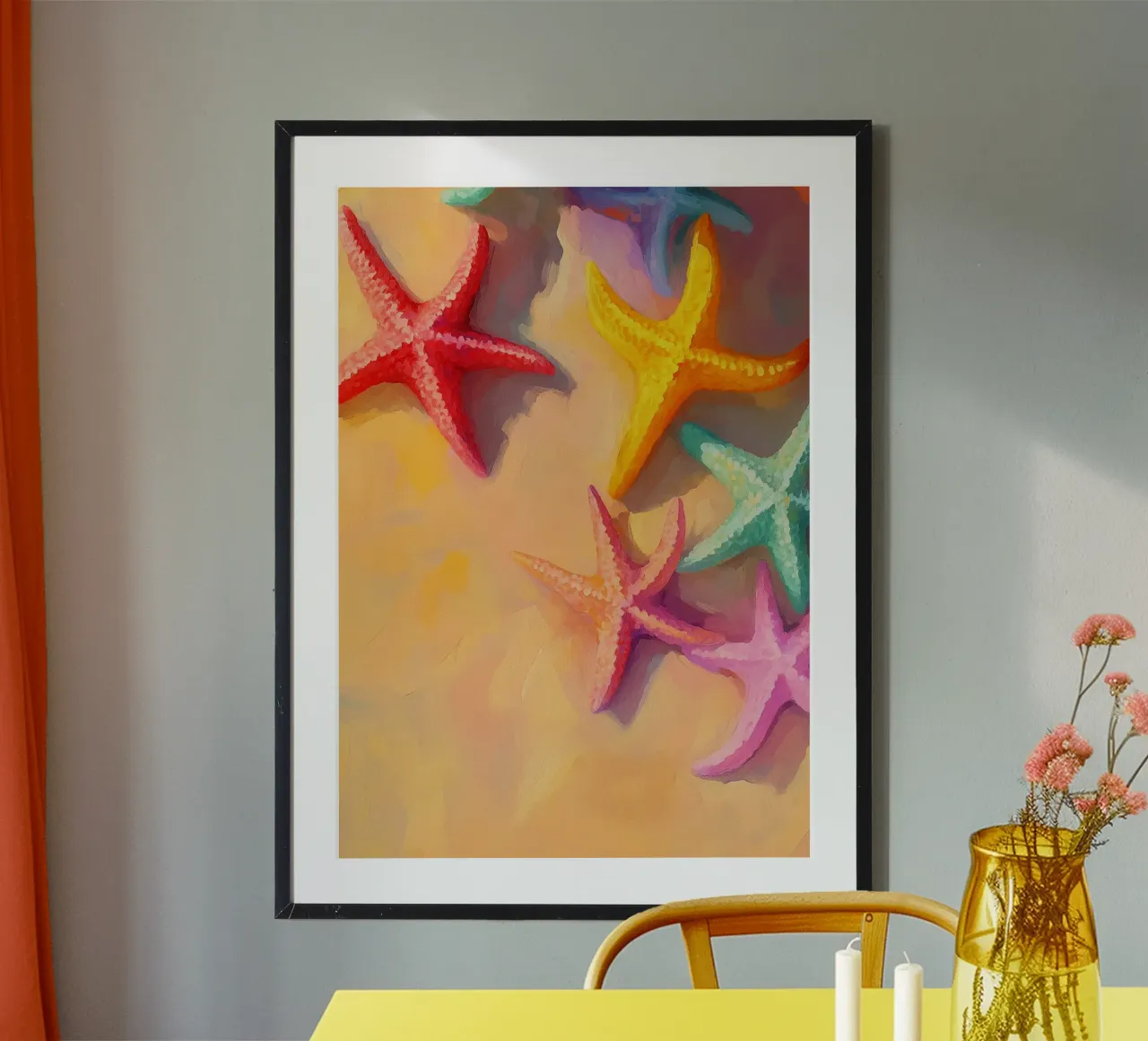 starfish abstract drawing ilustration hahnemühle by danine