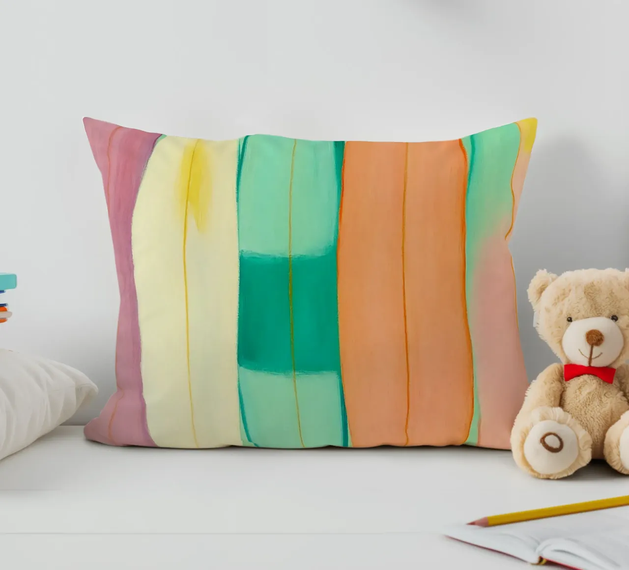 surfboard abstract drawing ilustration decorative cushion by danine