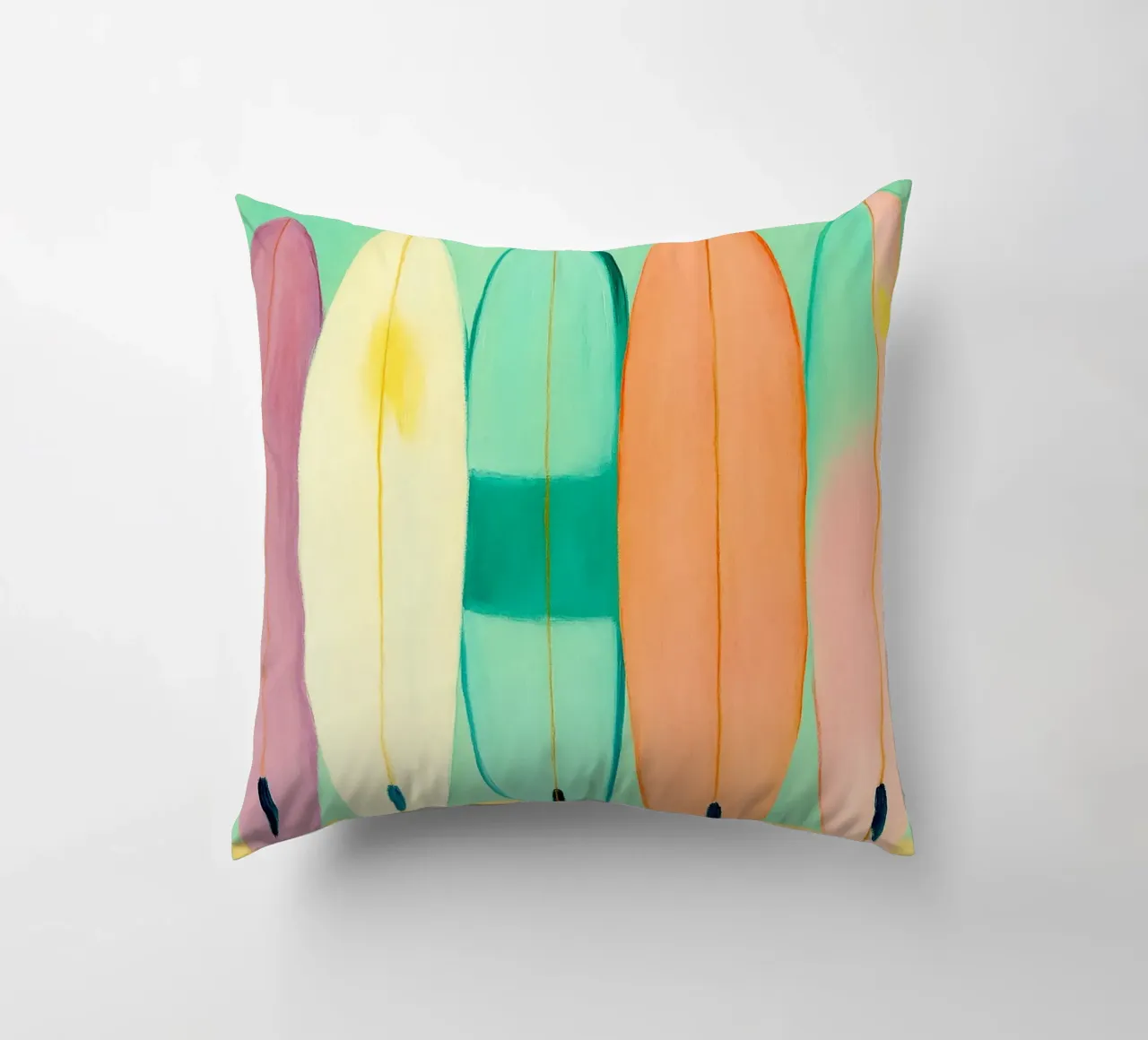 surfboard abstract drawing ilustration decorative cushion by danine