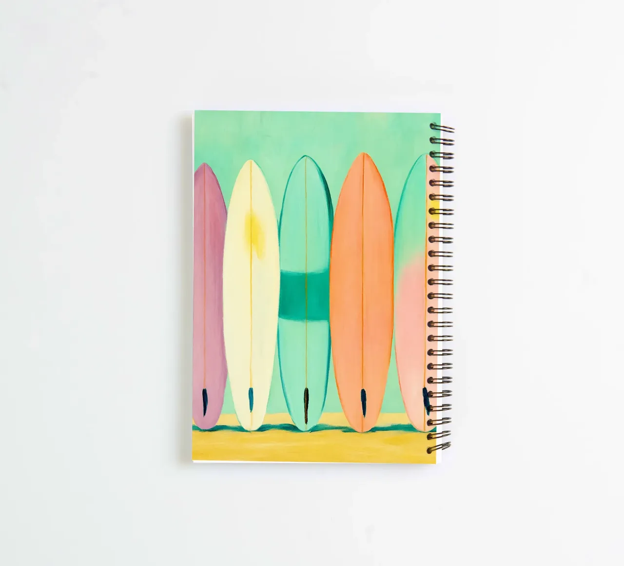 surfboard abstract drawing ilustration spiral notebook by danine