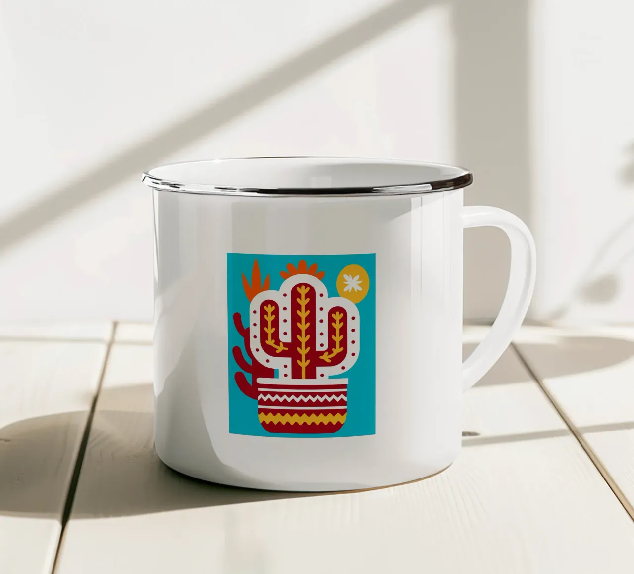 Piante di cactus tazza in smalto da FLOWER PLACE SHOP
