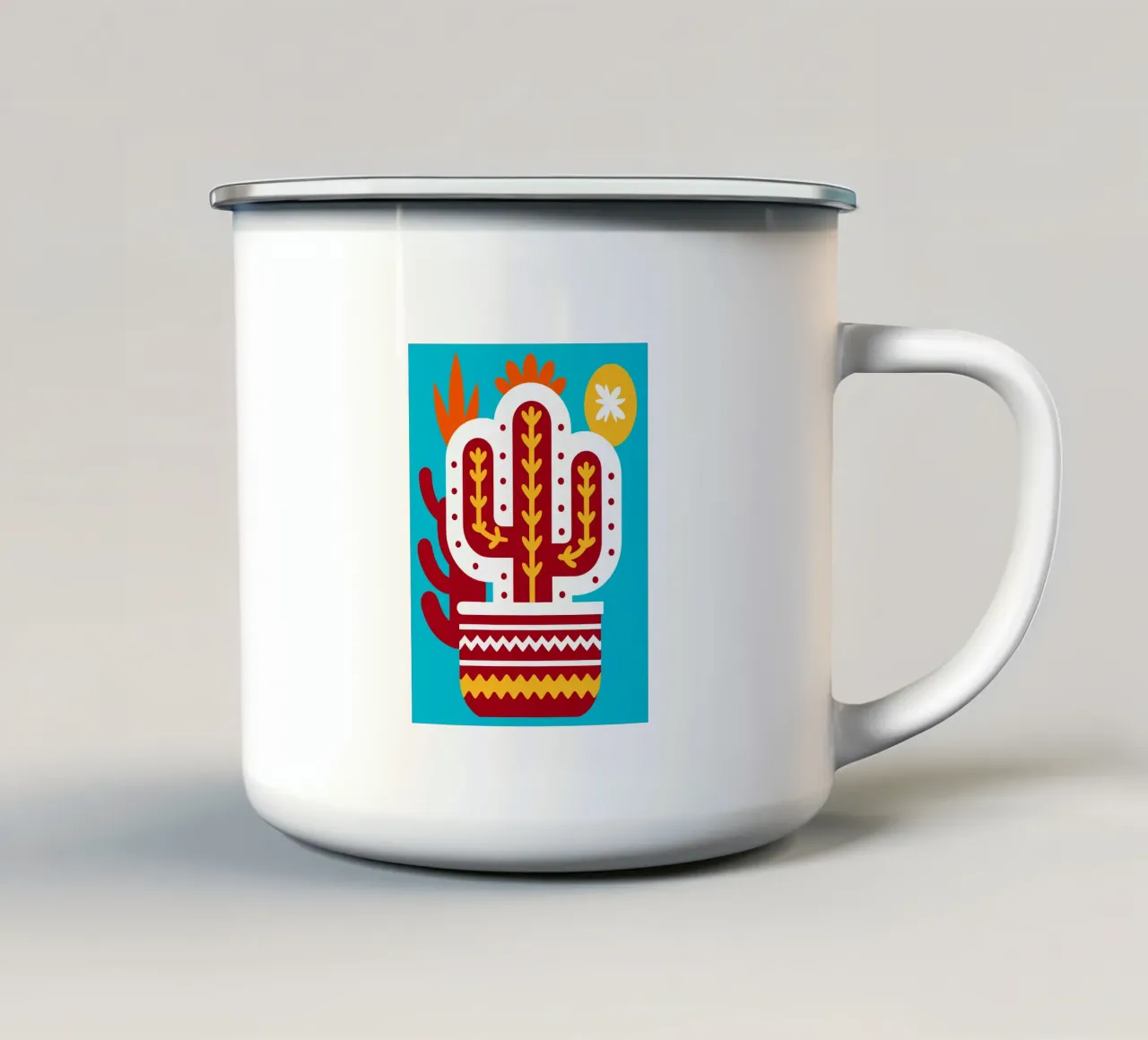 Piante di cactus tazza in smalto da FLOWER PLACE SHOP