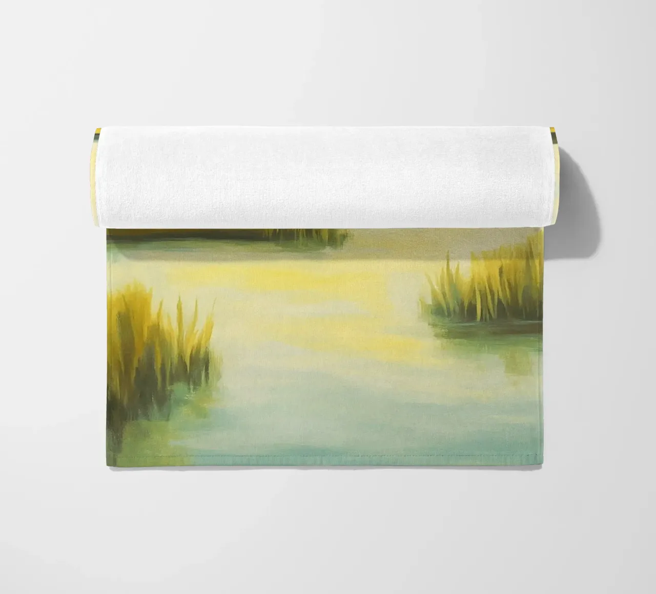 swamp abstract drawing ilustration beach towel by danine
