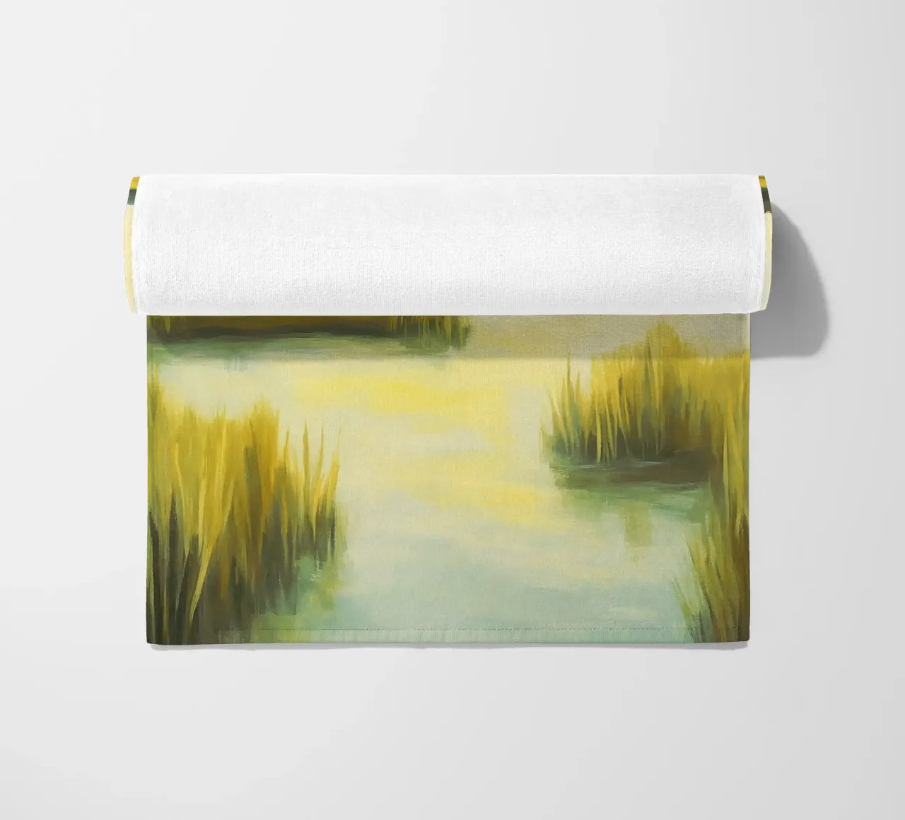 swamp abstract drawing ilustration beach towel by danine