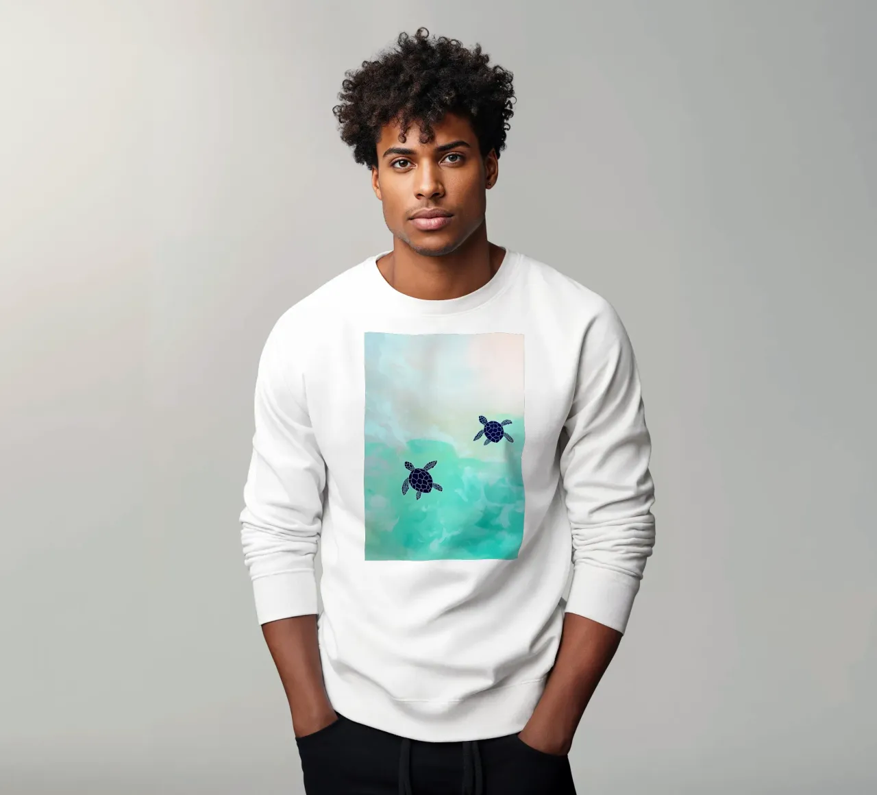 turtle abstract drawing ilustration sweatshirt by danine