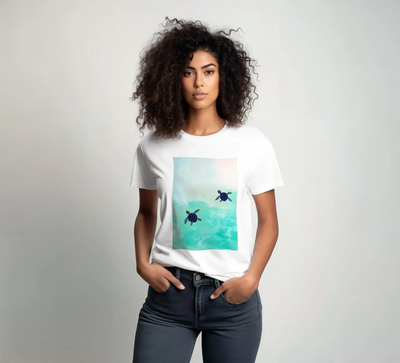 turtle abstract drawing ilustration t-shirt by danine
