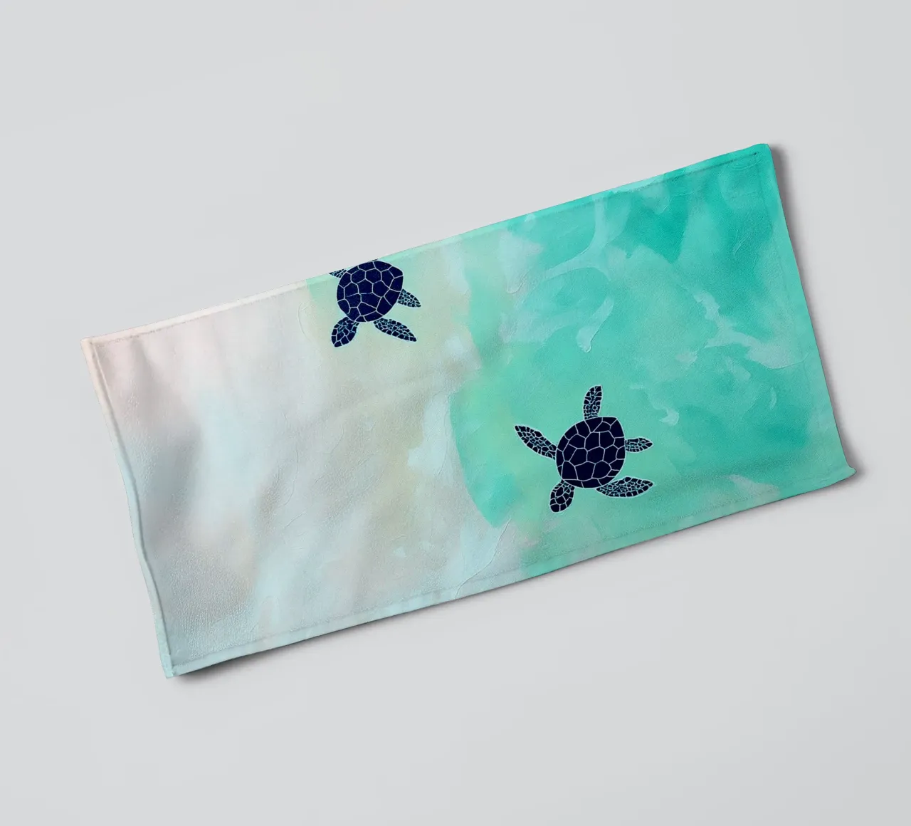 turtle abstract drawing ilustration towel by danine