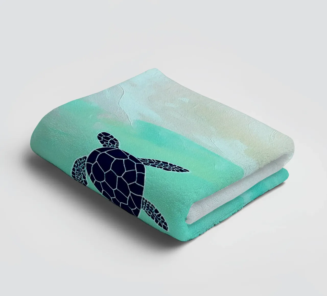turtle abstract drawing ilustration towel by danine