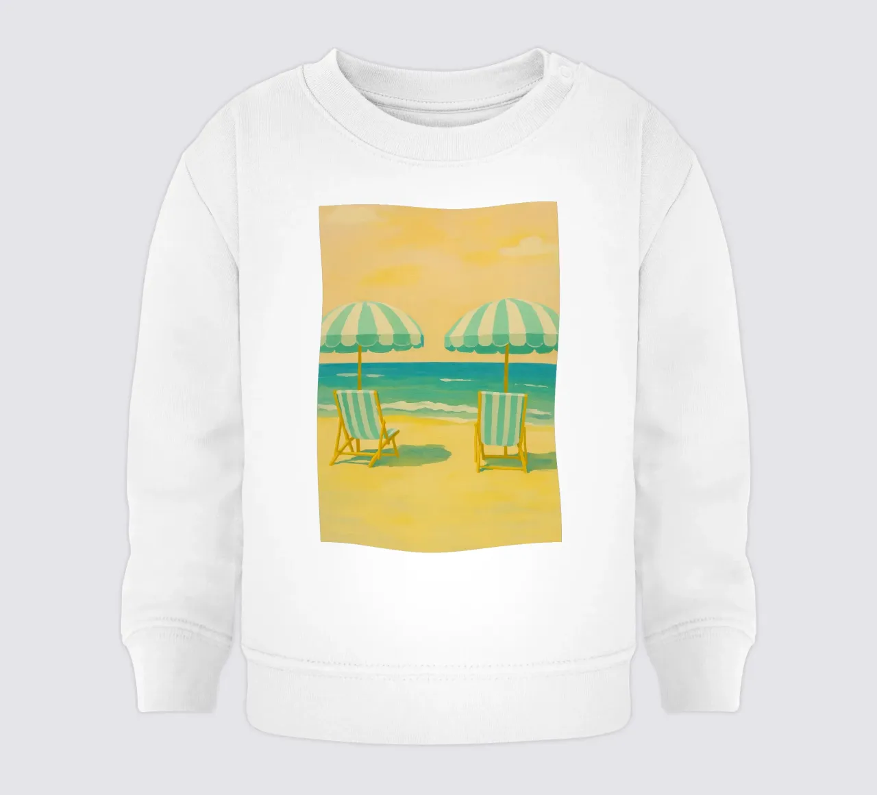ombrellone spiaggia disegno ilustrazione felpa neonato da danine