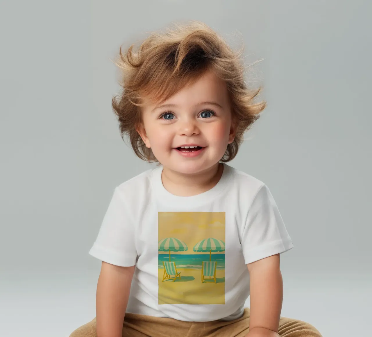 umbrella beach drawing ilustration baby t-shirt by danine
