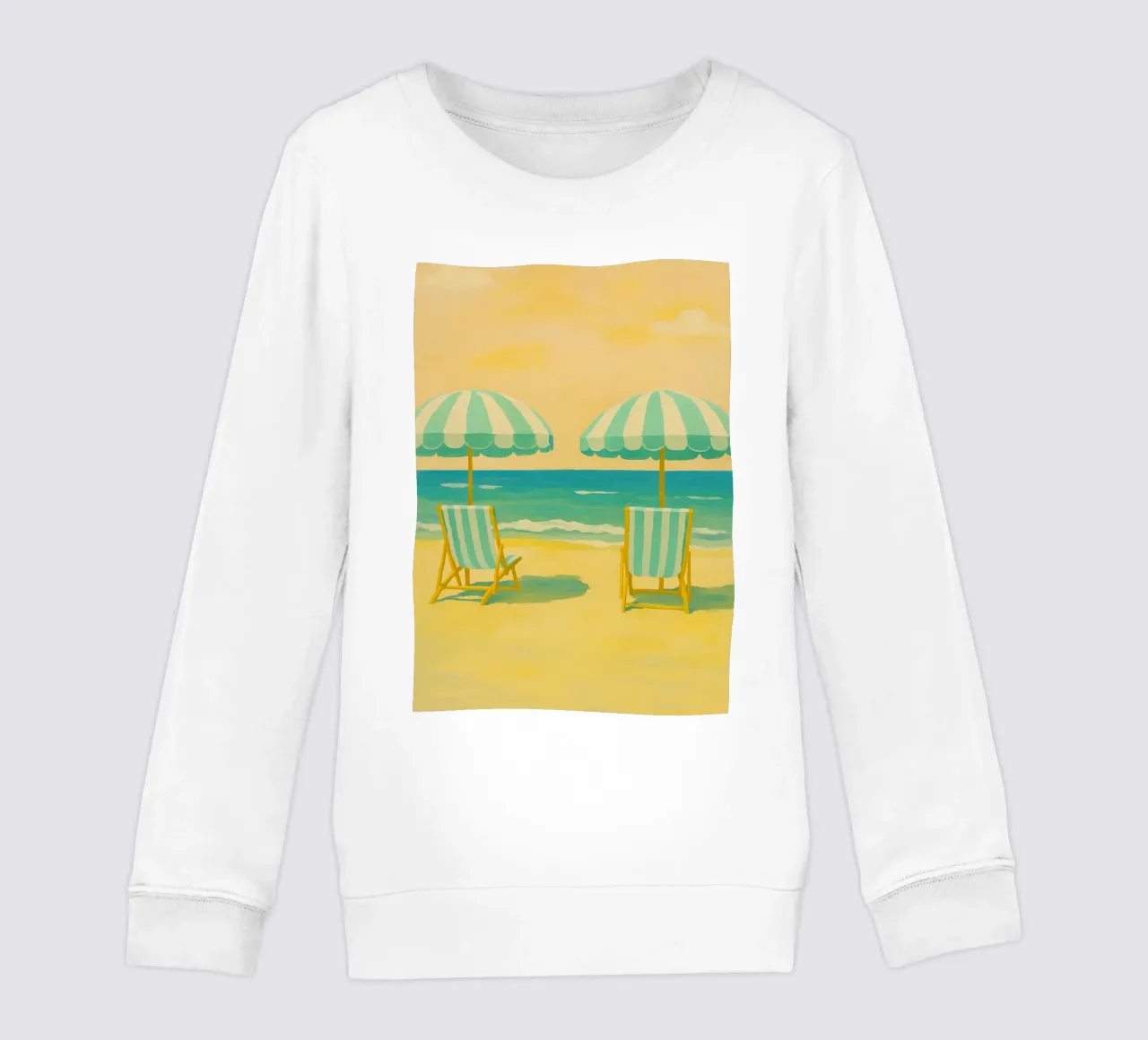 paraplu strand tekening ilustratie kinder sweatshirt van danine