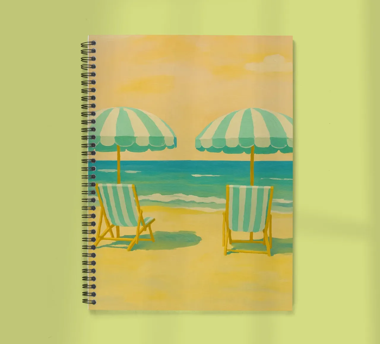 ombrellone spiaggia disegno ilustrazione diario ad anelli da danine