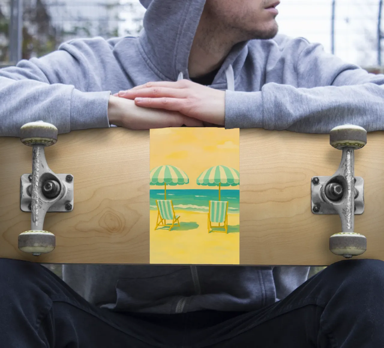 regenschirm strand zeichnung ilustration Sticker von danine