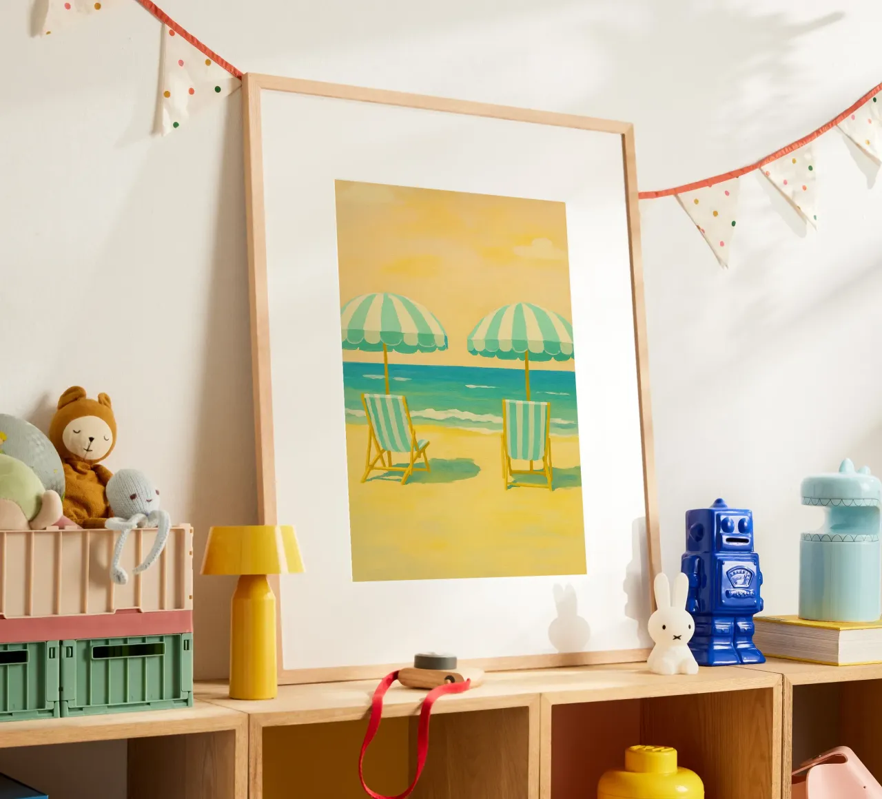 paraplu strand tekening ilustratie hahnemühle van danine